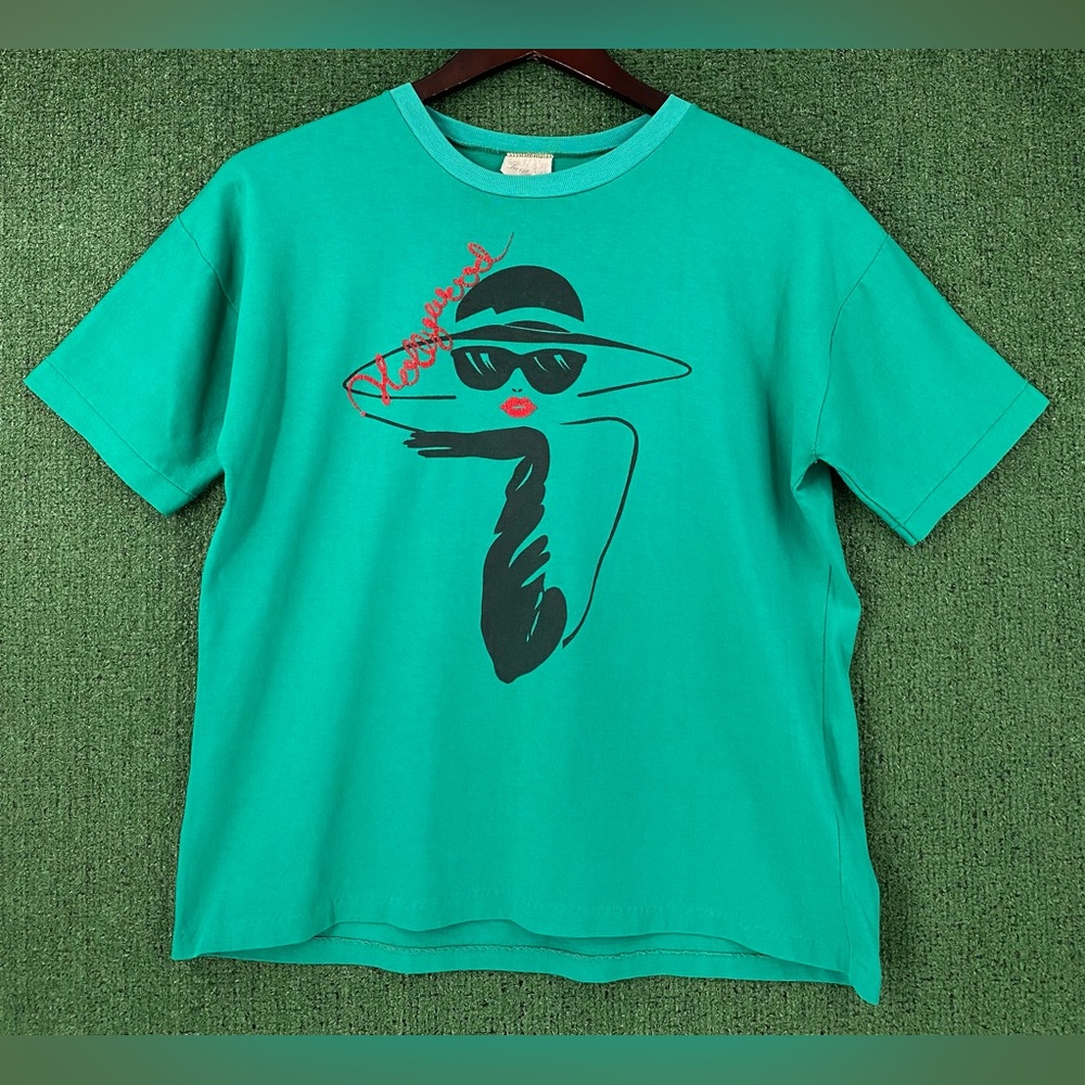 Rare Vintage 80’s Hollywood Glamour Single Stitch T-Shirt Women’s Size Large